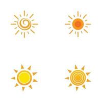 Sun logo icon  Vector illustration design template