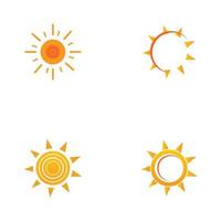 Sun logo icon  Vector illustration design template