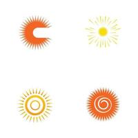 Sun logo icon  Vector illustration design template