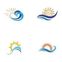 sun and water wave-61 vector