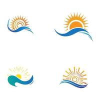 sun and water wave-42 vector