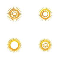 Sun logo icon  Vector illustration design template