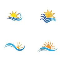 sun and water wave-18 vector