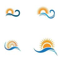 sun and water wave-58 vector