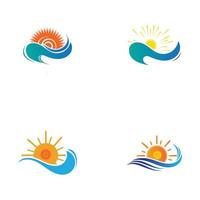 sun and water wave-25 vector