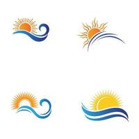 sun and water wave-51 vector