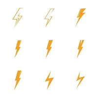 thunderbolt logo illustration vector