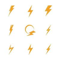 thunderbolt logo illustration vector