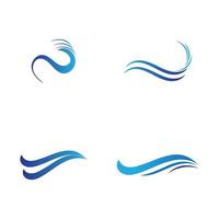 Water wave icon vector