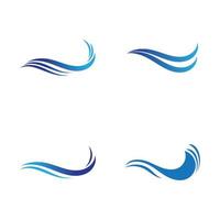 Water wave icon vector