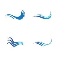 Water wave icon vector