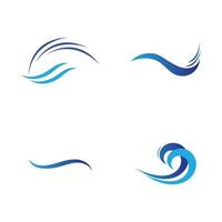 Water wave icon vector