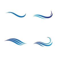 Water wave icon vector