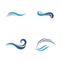 Water wave icon vector