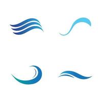 Water wave icon vector