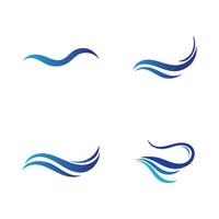 Water wave icon vector