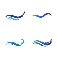 Water wave icon vector