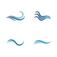 Water wave icon vector