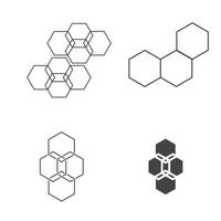 honeycomb logo illustration vector