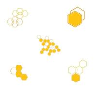 honeycomb logo illustration vector