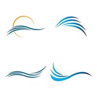 wave water logo vector