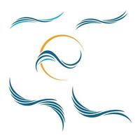 wave water logo vector