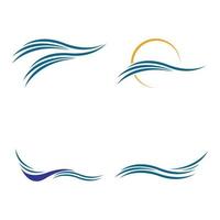 wave water logo vector