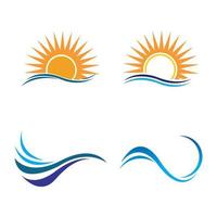 wave water logo vector