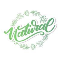 100 Natural Vector Lettering Stamp Illustration slogan calligraphy