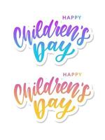 Children's day vector background. Happy Children's Day title. Happy Children's Day inscription.