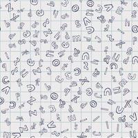 Abstract letters seamless pattern alphabet words ABC vector