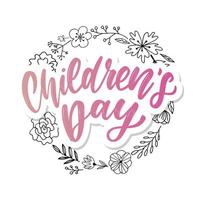 Children's day vector background. Happy Children's Day title. Happy Children's Day inscription.