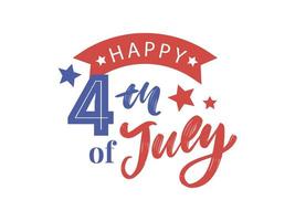 illustration of 4th of July Background with American flag vector