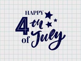 illustration of 4th of July Background with American flag vector