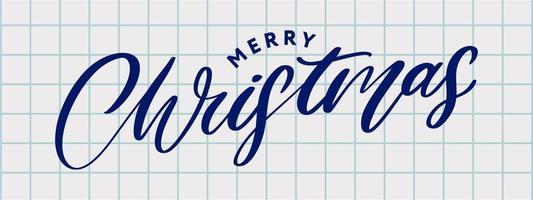 Banner Merry Christmas Holiday New Year Letter font Vector illustration