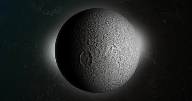 satellite tethys, lune de saturne, dans l'espace video