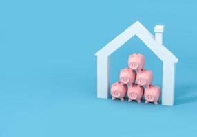 Piggy bank with house photo