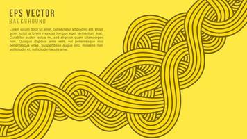 Fondo abstracto de líneas onduladas amarillas con estilo de onda de contorno de doodle. Se puede utilizar para carteles, pancartas comerciales, volantes, anuncios, folletos, catálogos, sitios web, sitios web, presentaciones, portadas de libros. vector