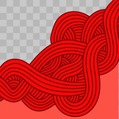 Red abstract wavy lines social media template background eps vector editable with outline. can use for social media post template feed