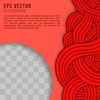 Red abstract wavy lines social media template background eps vector editable with outline. can use for social media post template feed