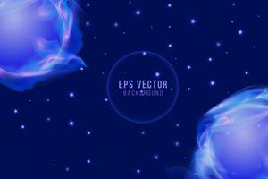 Dark blue space planet background illustration vector with stars and gradient effect. can use for poster, business banner, flyer, advertisement, brochure, catalog, web, site, website, presentation