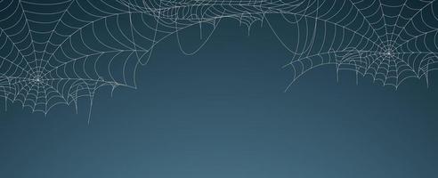 banner de tela de araña de halloween, fondo de telaraña vector