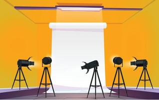 orange studio background high quality vector