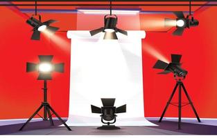 Red studio background high quality vector