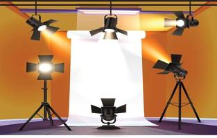 orange studio background high quality vector