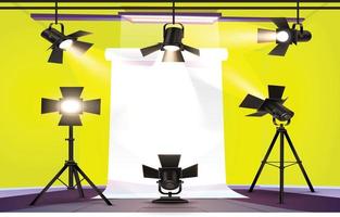 yellow studio background high quality vector