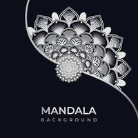 Luxury mandala with silver arabesque pattern Arabic background. abstract ornamental Ramadan Style Decorative mandala vector