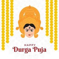 Ilustración de vector de durga puja