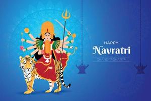 Navratri free vector illustration of chandraganta