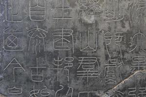 calligraphy stone tablets in Xian Forest of Stone Steles Museum, China